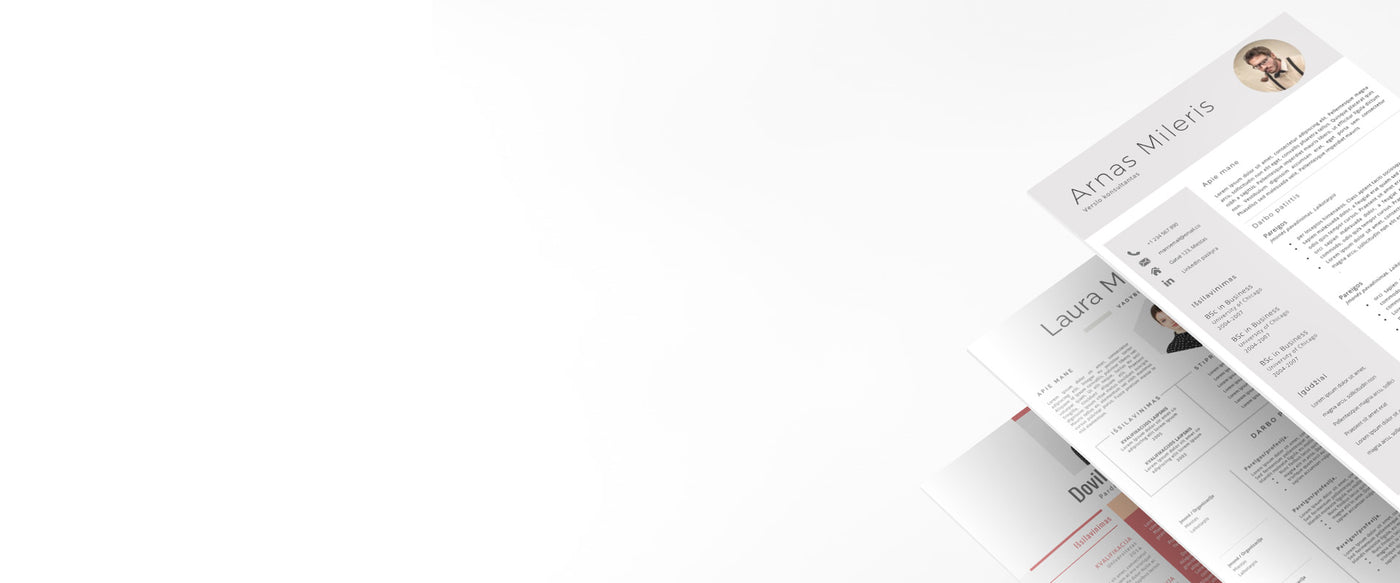Profesionalūs CV šablonai ir profesionalios CV paslaugos.