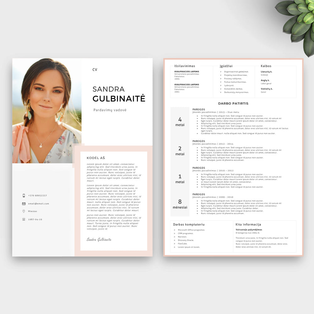 Ypatingas CV šablonas