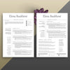 2 puslapių minimalaus dizaino CV šablonas, CV forma, CV maketas.