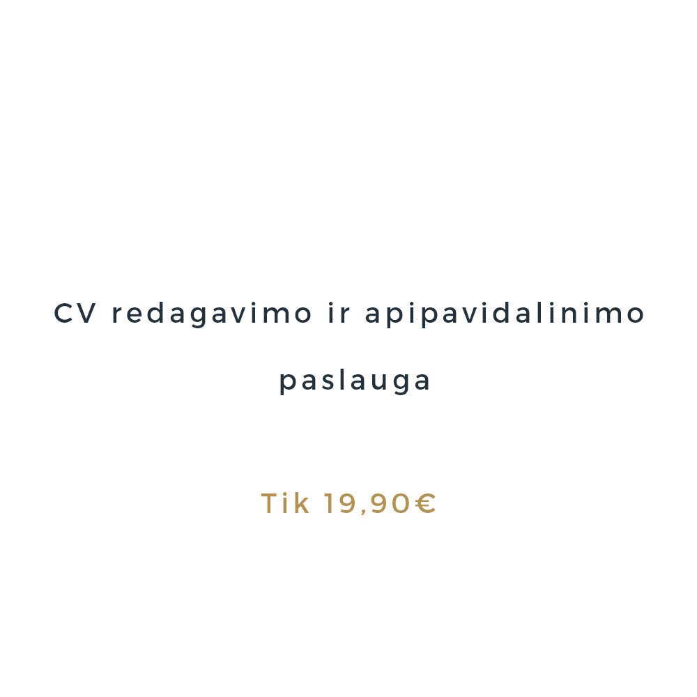 CV redagavimas, CV rašymo paslauga