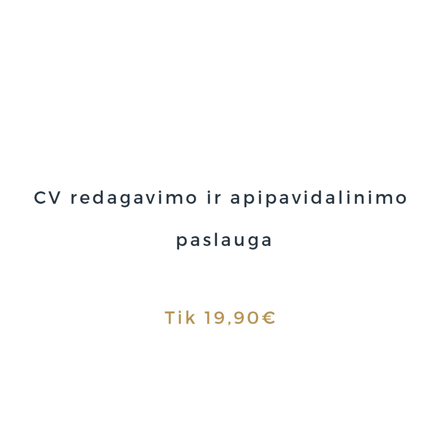 CV redagavimas, CV rašymo paslauga