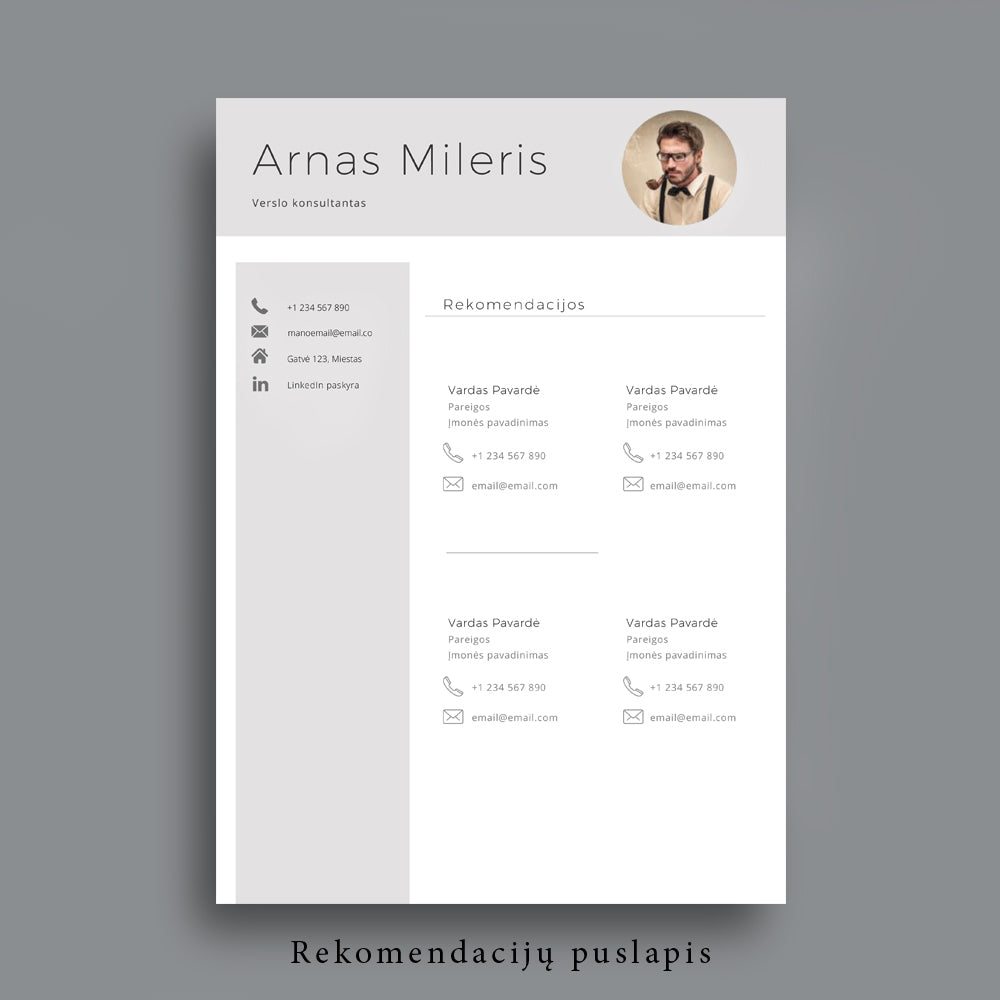 Rekomendacijų puslapis